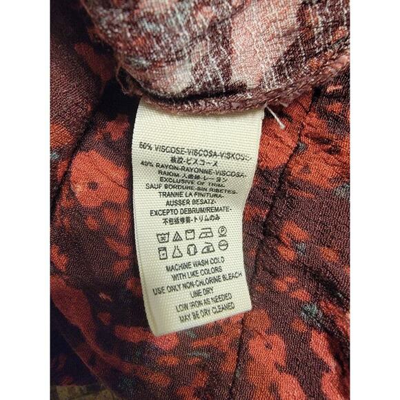 Free People Romper SZ Large All The Right Ruffles Faux Wrap Dark Floral Coquette - Picture 12 of 14